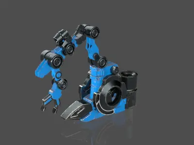Industrial Robot Arms Pack Of 4  -Textured 3D model