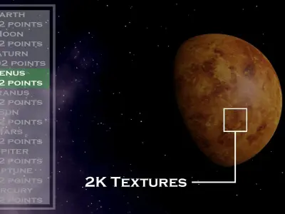 Photorealistic Solar System Free low-poly 3D model