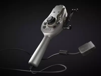 Ascii Japanese Sony PlayStation 2 Fishing Rod Controller  3D model