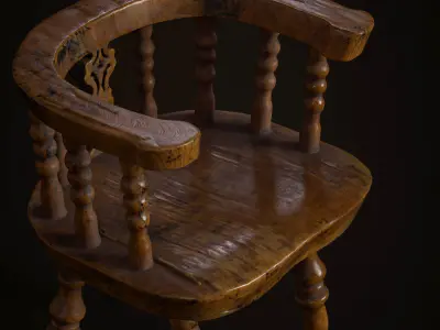 HOBBIT THONET CHAIR - VINTAGE - CLASSIC - RUSTIC - ANTIQUE 3D print model