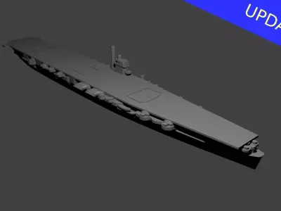 Japanese Aircraft Carrier Hiryu 3D print model