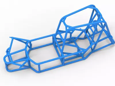 Frame of Silver Crown Car Version 2 Scale 1 to 25 3D print model