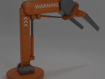 Robotic Arm Stylized Low-poly 3D model