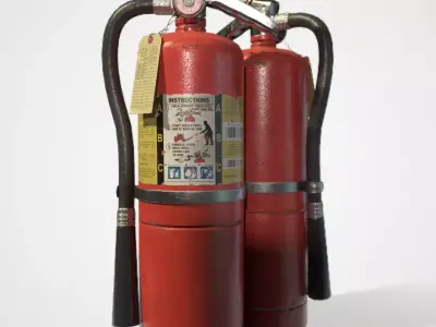 ABC Dry Chemical Fire Extinguisher 10 lb Low-poly 3D model