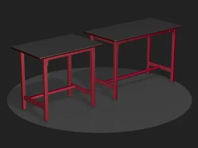 Two industrial tables 3D model