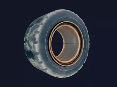 Vehicle Tyre 3D model by DailyAssets - Textured