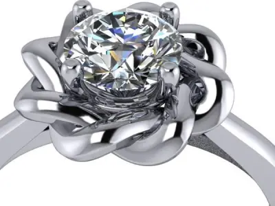 Antique Classic Decorative flower Ring 3D model 3D print model