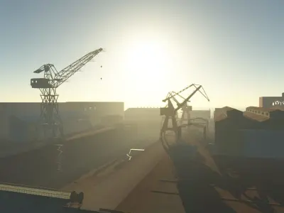 Shipyard Dry Dock 3D model