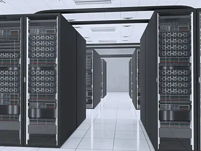Data Center Server Room 3D model