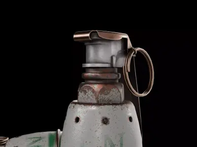 American Mk V CN Gas Grenade Low-poly 3D model
