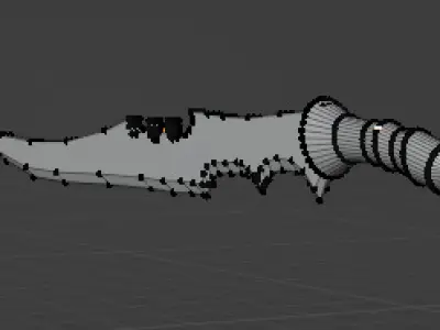 Edgy Weapon  Low-poly 3D model