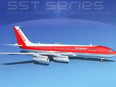 Boeing 707-320 SS Avianca 3D model