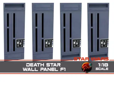 Death Star Wall Panel - F1 - 1-18 scale Kenner Hasbro 3D print model