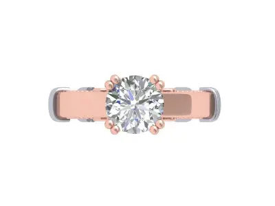 Solitaire Vintage Art deco Ring 3D print model purchase