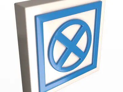 Warning Symbol Pilus Low-poly 3D model