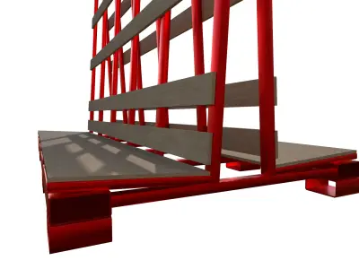 Upright stillage  Low-poly 3D model