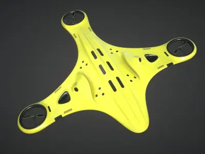 AK Drone Concept Low-poly 3D model