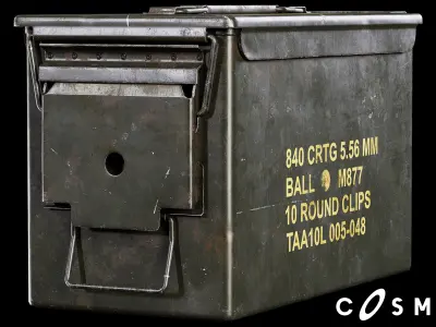 Military Ammo Box Low-poly 3D model