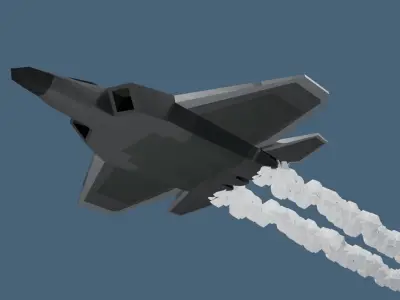 F22 inspired Fighter Jet 3D print model