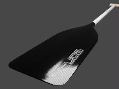 Canoe paddle  Low-poly 3D model