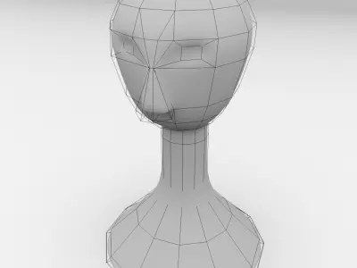 Wig Mannequin 3D model