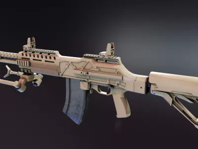 Ohio Ordnance HCAR Low-poly 3D model