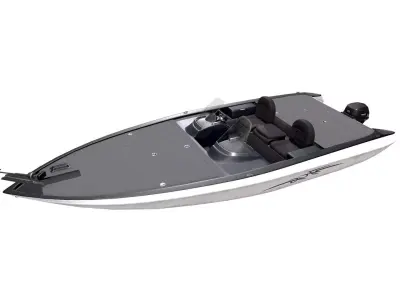 Bass Fishing Motorboat Low-poly PBR Low-poly 3D model