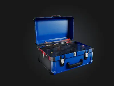 Realistic Toolbox Low-poly 3D model