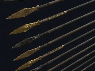 Amazon Spear Low-poly 3D model