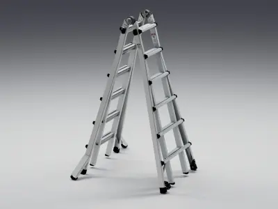 Foldable Ladder Low-poly 3D model