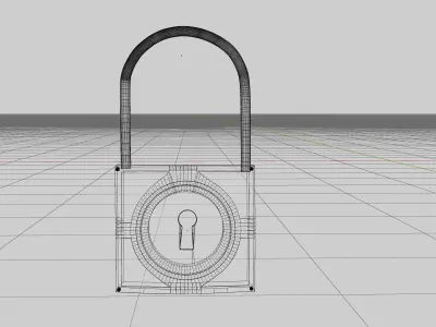  old rusty lock 3d model 3D model