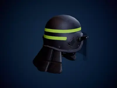 Police Helmet - MSA TC3 French Police  Low-poly 3D model
