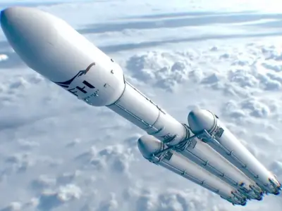 Rocket - Falcon Heavy Low-poly 3D model