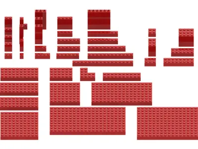 TwindBricks3D - 45 Bricks collection 3D print model
