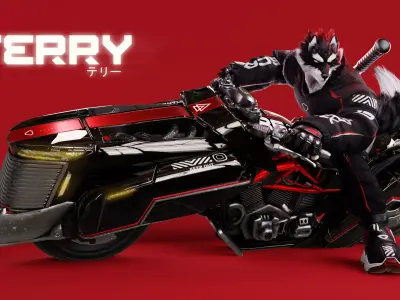 Stylized Male Furry - Terry - Complete Edition 3D Model Pack