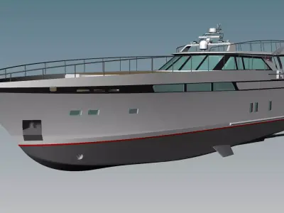 yacht 3D model by veyseldogan2534