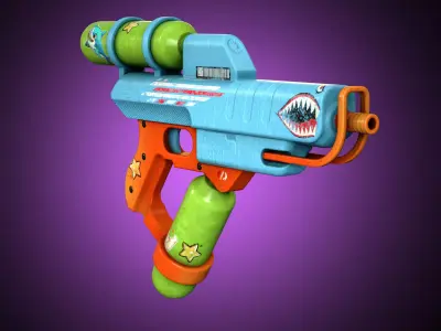 Water Pistol 3D Model Low-poly 3D model
