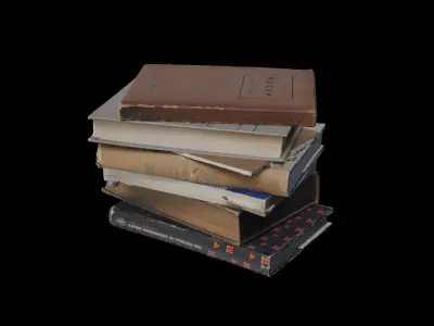 Stacked Books 3D model