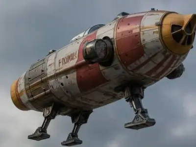 Sci Fi Spaceship Low-poly 3D model by zyrox-visuals