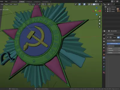 USSR Russian Military WW2 Great Patriotic War Medal 3D model