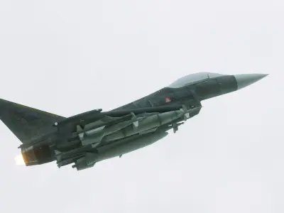 3D Animation of a Jet Fighter Launches a Missile at a Car 3D model