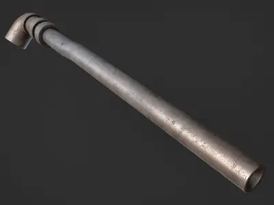 Metal Pipe Low-poly 3D model