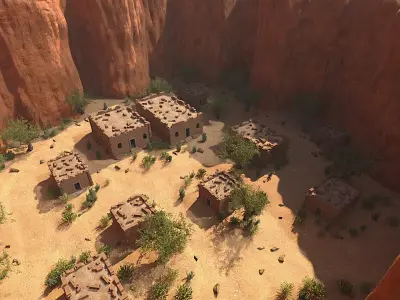 Desert Ruins Village 3D model purchase