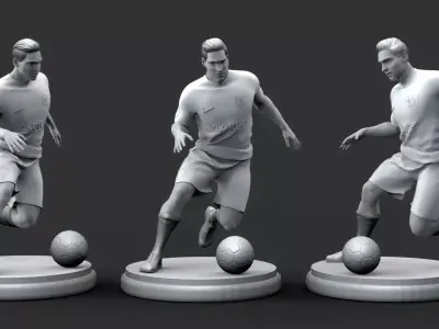 FootBall Player 3D Printable Free Free 3D print model purchase
