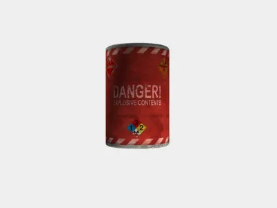 Explosive Barrel Free 3D model