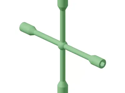 Plastic Universal Lug Wrench Toy 3D model