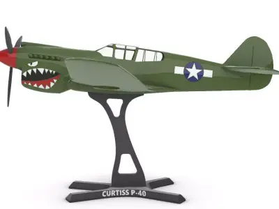 Curtiss P-40 3D print model purchase