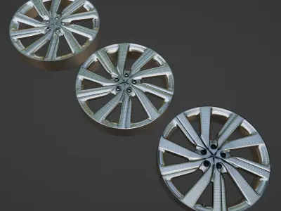 Range Rover 20in Wheel Replica Low-poly 3D model