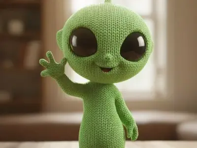 Knitted Alien Toy - 3D Print Model 3D print model