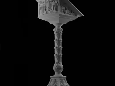 Lectern carved   furniture 3D model for CNC  3D print model